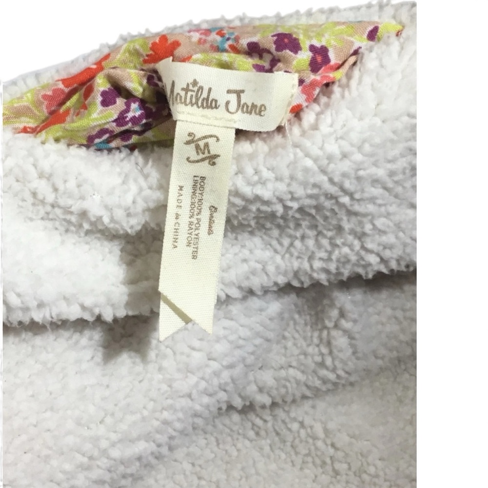 Matilda Jane reversible whimsical Floral Sherpa Vest - Picture 7 of 10
